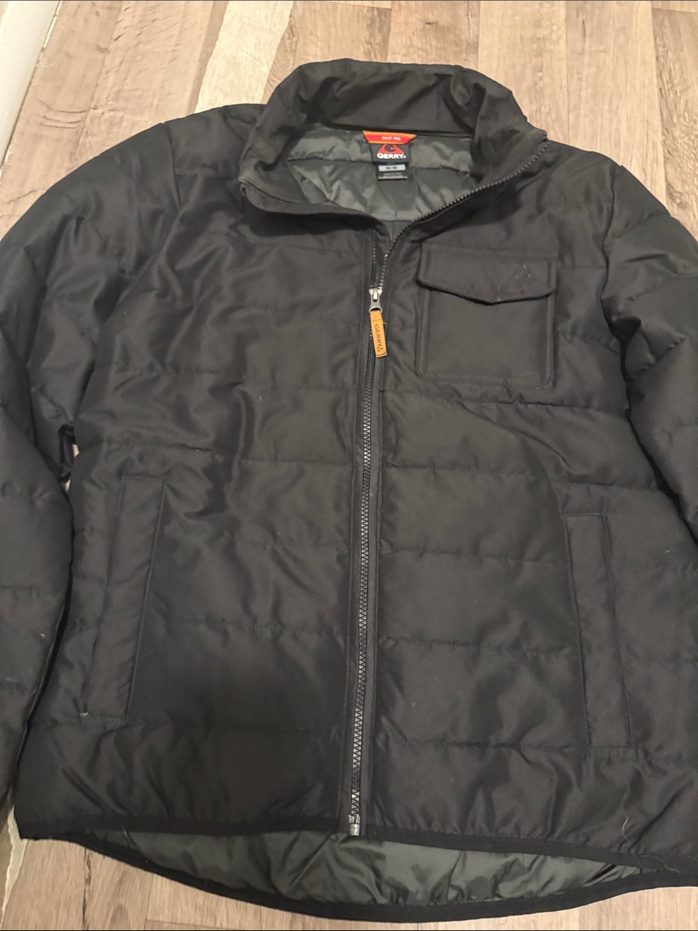 Gerry Weber Men's Black Quilted Puffer Jacket with Chest Pocket
